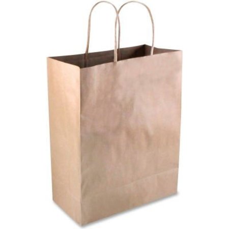SP RICHARDS Cosco Premium Large Paper Shopping Bags, 13"L x 10"W x 5"H, Brown, 50/Pack COS091565